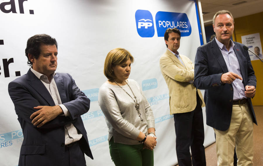 26-06-2015 El presidente del Partido Popular de la Comunidad Valenciana, Alberto Fabra, anuncia su decisión de dejar el cargo tras el resultado de las pasadas elecciones autonómicas, en las que la formación perdió veinticuatro escaños respecto a los comicios de 2011