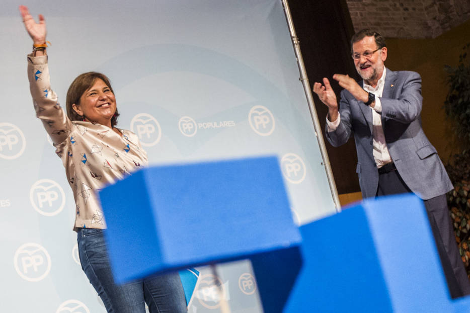 4-10-2015 Isabel Boning y Mariano Rajoy  en la jornada #PParaLaLibertad