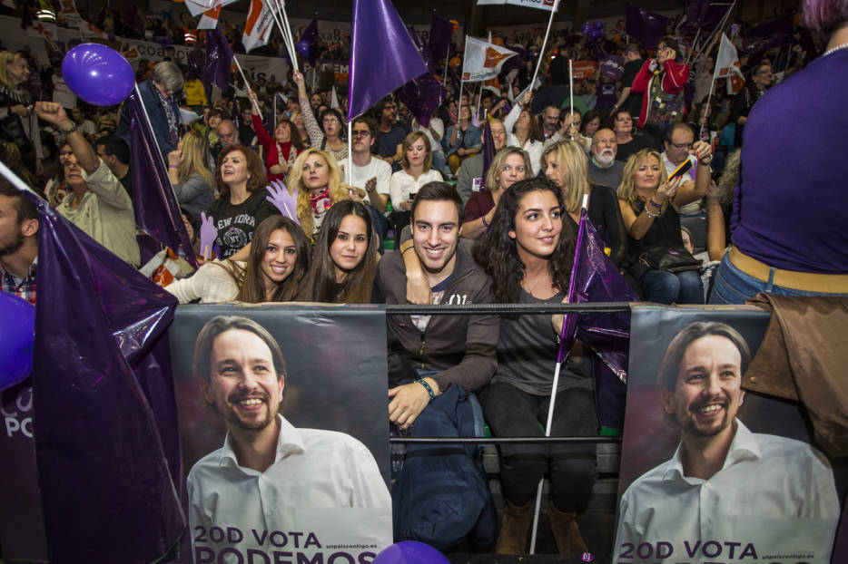 18-12-2015 Mítin de cierre de campaña de Compromís- Podemos en el Pabellón Fuente San Luis en las pasadas elecciones generales