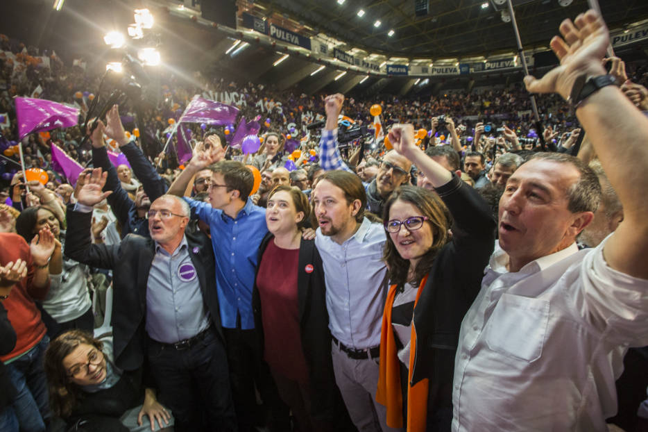 18-12-2015 Mítin de cierre de campaña de Compromís- Podemos en el Pabellón Fuente San Luis en las pasadas elecciones generales
