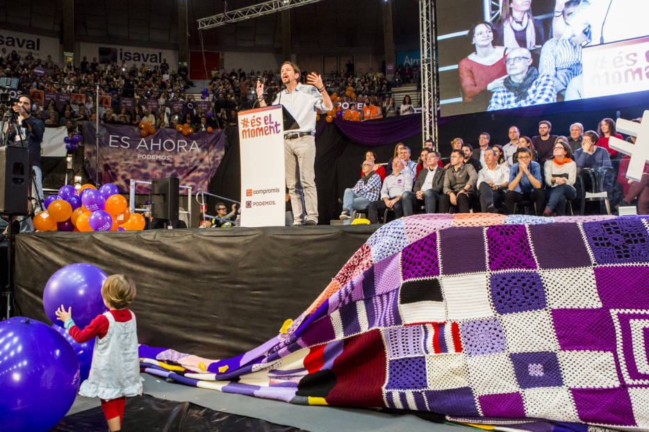 18-12-2015 Mitin de cierre de campaña de Compromís- Podemos en Valencia con Pablo Iglesias en las pasadas  elecciones generales