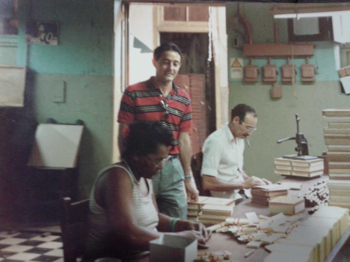 Vicente Folgado en su primera visita a La Habana en 1985