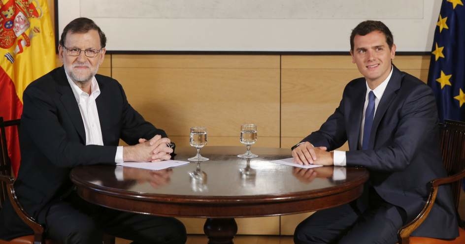 Rajoy y Rivera en la reunión de esta semana