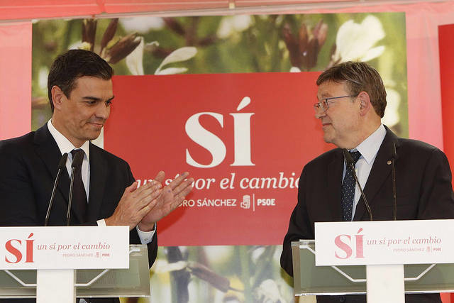 Pedro Sánchez y Ximo Puig, en uno de sus últimos encuentros en Valencia