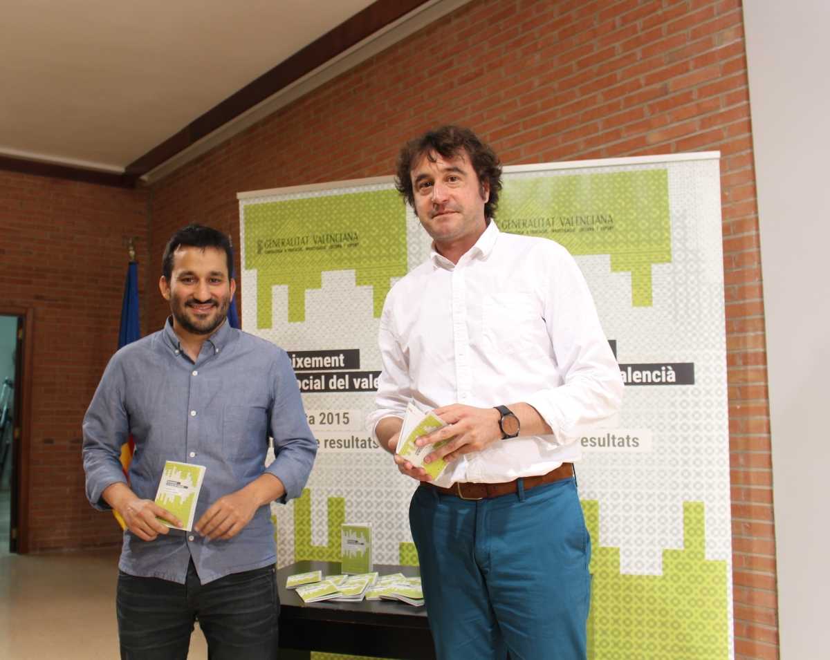 El conseller de Educación, Vicent Marzà, y el director de Política Lingüística, Rubén Trenzano