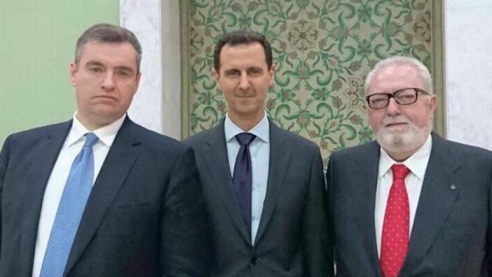  El senador Pedro Agramunt con el presidente sirio  Bashar Al Assad