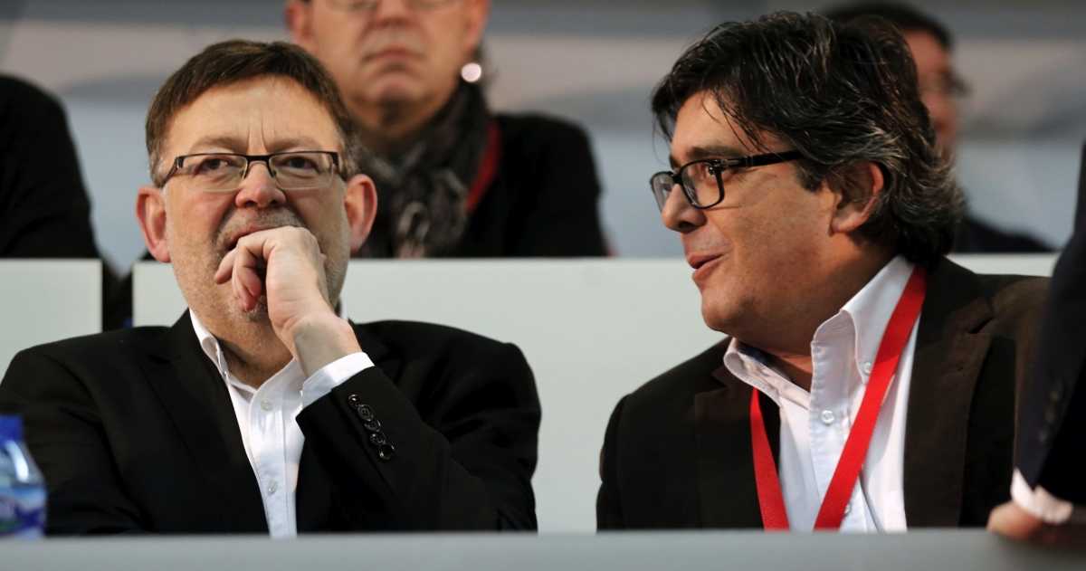 Ximo Puig junto a su vicesecretario de Organización, Alfred Boix. Foto: EFE