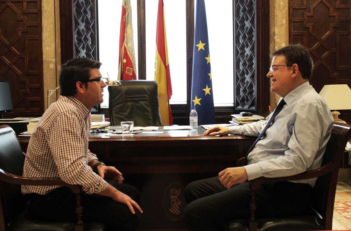 Jorge Rodríguez y Ximo Puig en el Palau de la Generalitat