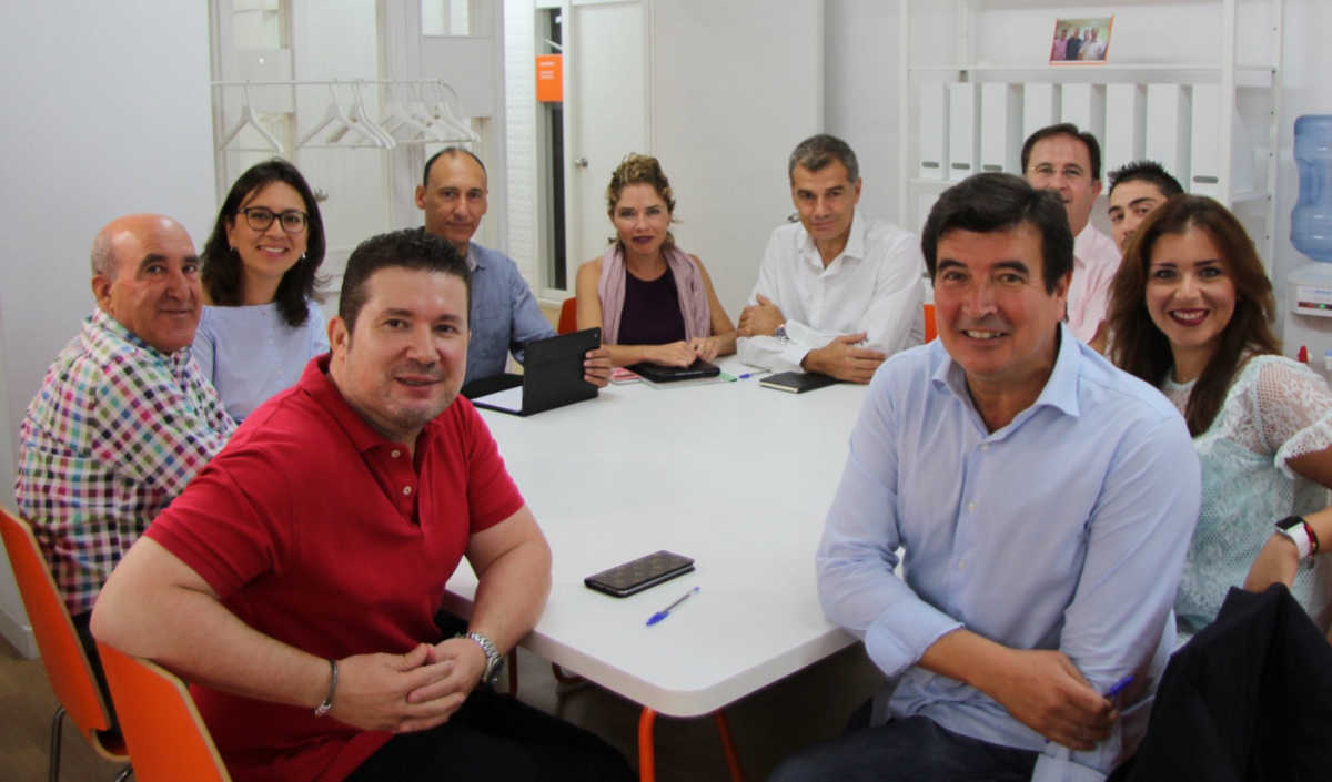 Fernando Giner, Emilio Argüeso, Toni Cantó y otros miembros de la dirección de Cs