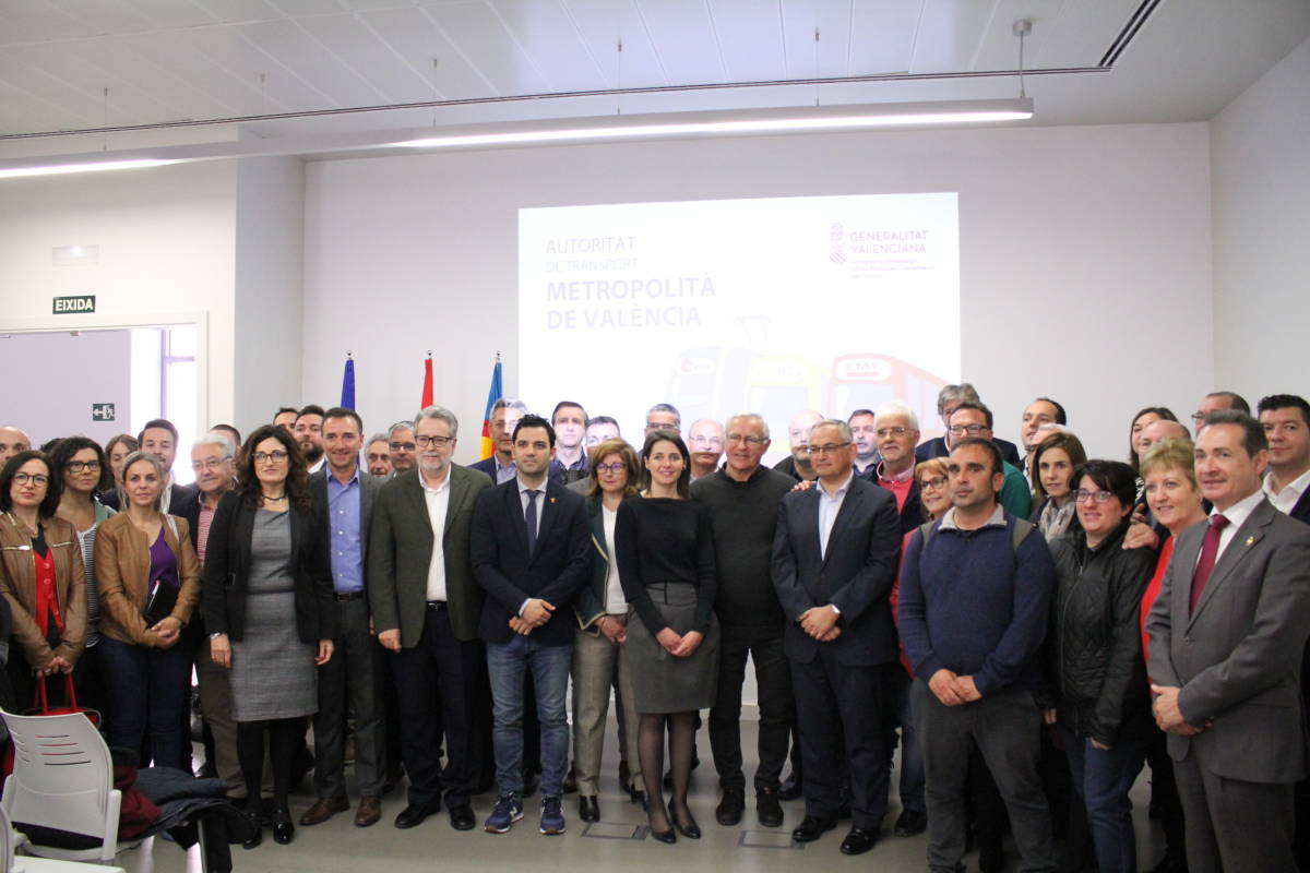 Reunión de alcaldes, Generalitat y Autoridad del Transporte Metropolitano. Foto: GVA