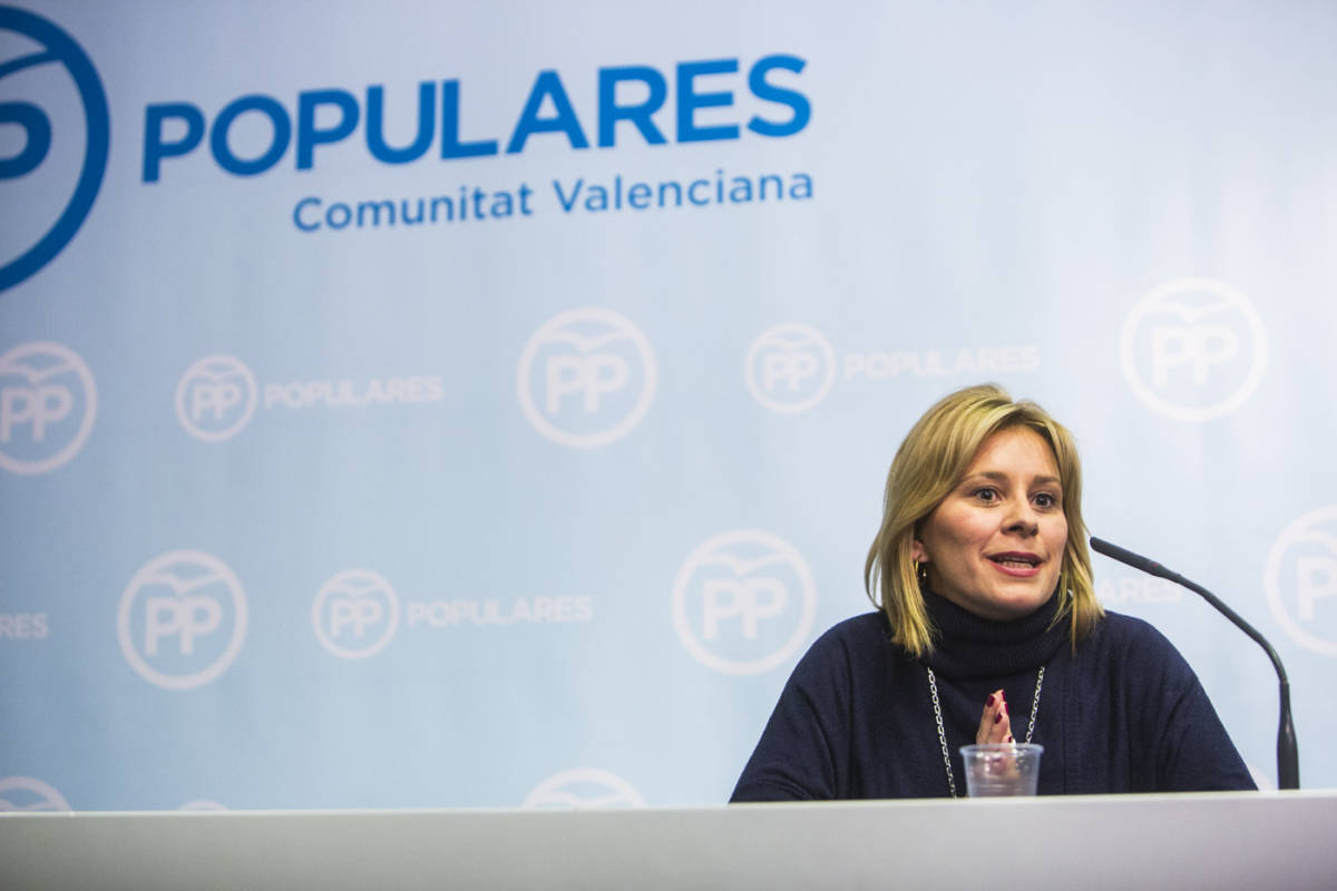 Mari Carmen Contelles, portavoz del PP en la Diputación, uno de los apoyos de Sáenz de Santamaría. Foto: EVA MÁÑEZ