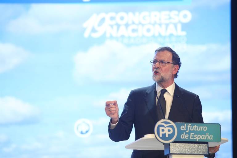 Mariano Rajoy durante su intervención. Foto: EP