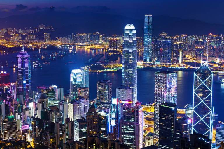 Vista aérea de Hong Kong.