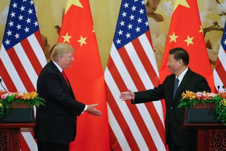 Trump y el presidente chino, Xi Jinping. Foto: EFE