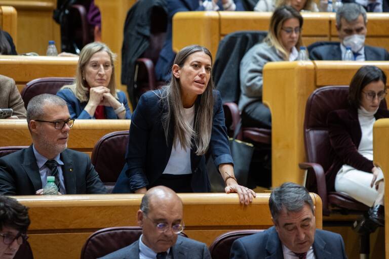 La portavoz de Junts en el Congreso, Miriam Nogueras. Foto: ALEJANDRO MARTÍNEZ VÉLEZ/EP