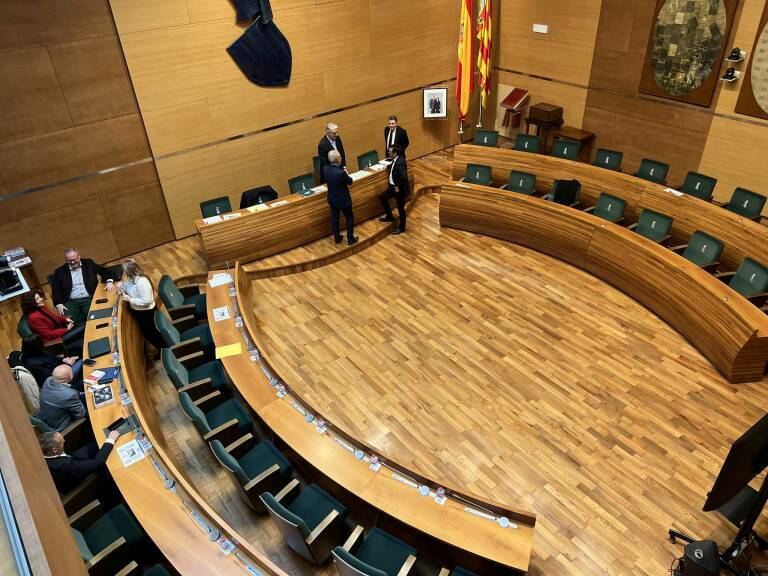  Vista del salón de plenos de la Diputación de Valencia. Foto: DIVAL