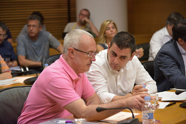 Antonio Montiel (Podemos) y Toni Subiela (Ciudadanos9 en la Comisión de RTVV
