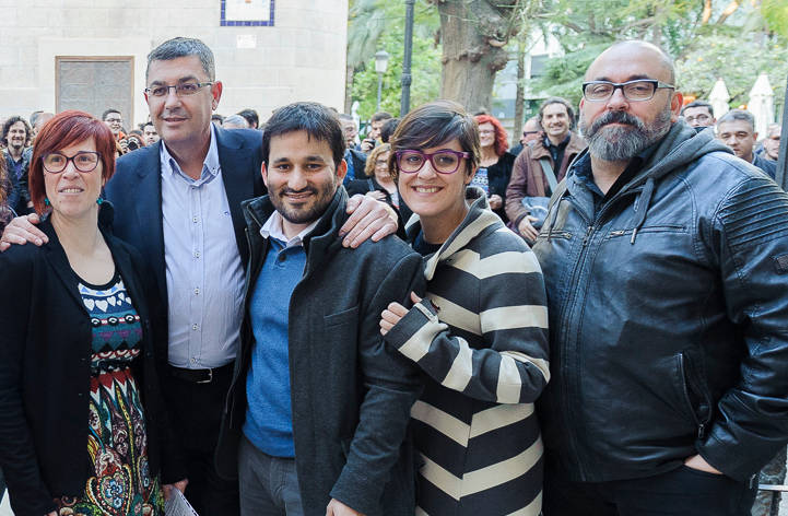 Micó, Morera, Marzà, Sorlí y Nomdedéu en la campaña de primarias del Bloc. Foto: KIKE TABERNER