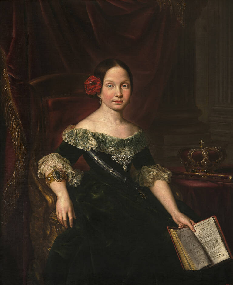 Retrato de Isabel II niña con la Constitución, una de las obras que se van a exponer